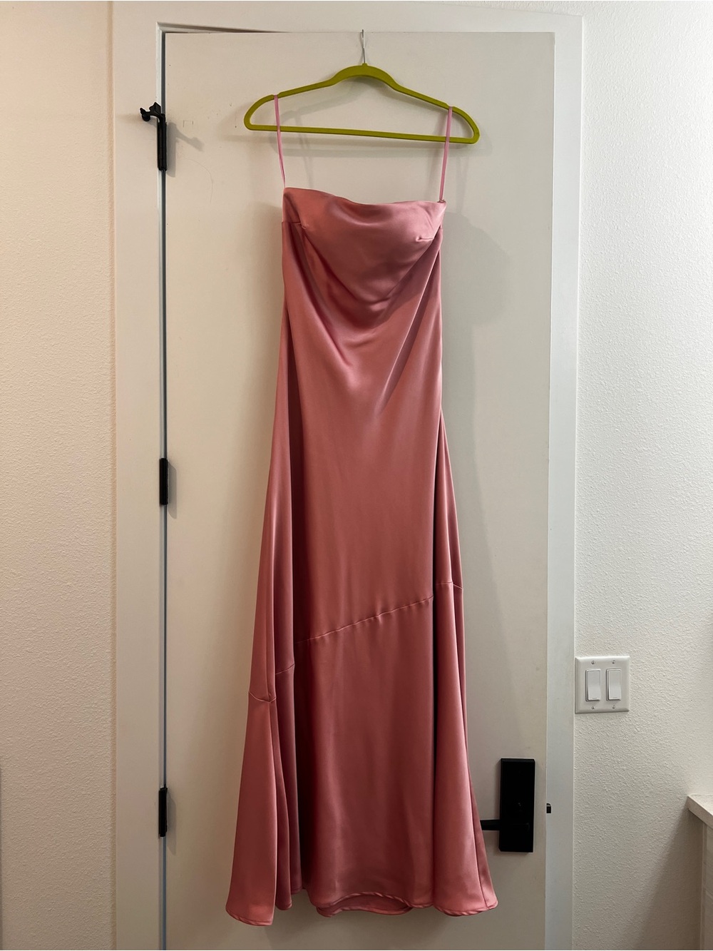 Revelry Satin Slip Dress in Dusty Rose Pink